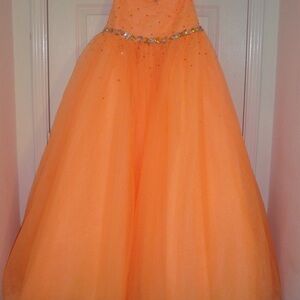 Elegant Orange Evening Dress
